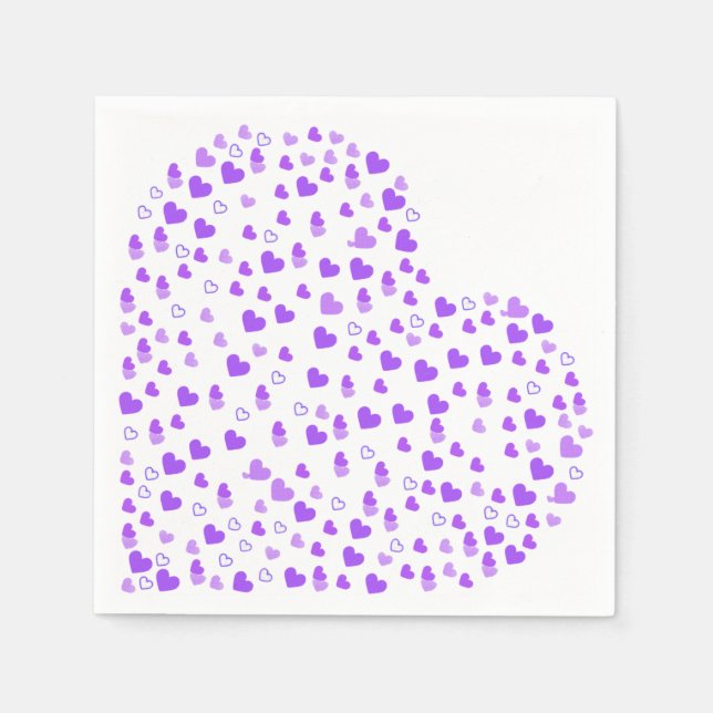 Purple Heart Cluster Napkin (Front)