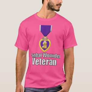 Purple Heart Combat Wounded Veteran T-Shirt