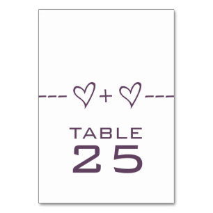 Purple Heart Equation Table Card
