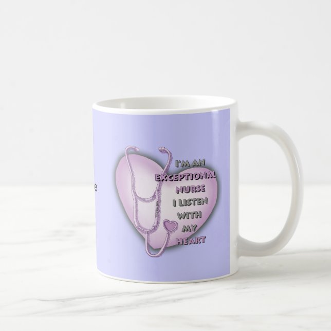 Purple Heart exceptional nurse  Coffee Mug (Right)