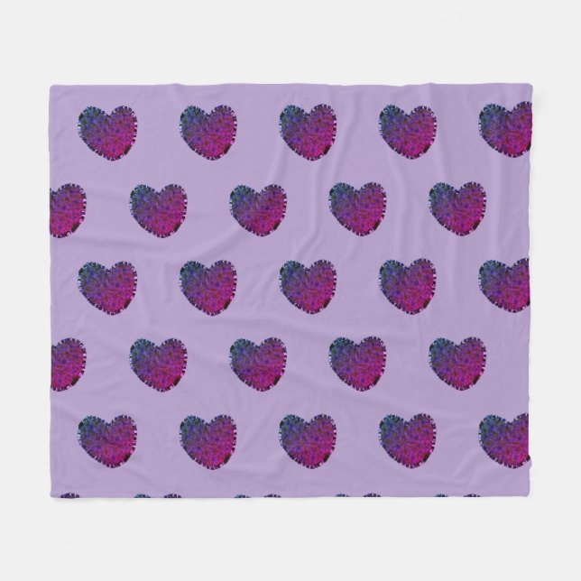 Purple Heart Fleece Blanket (Front (Horizontal))