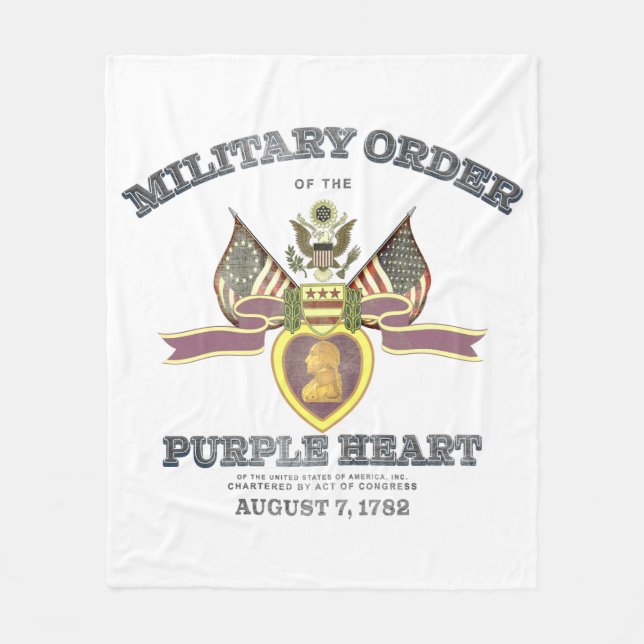 "PURPLE HEART" FLEECE BLANKET (Front)