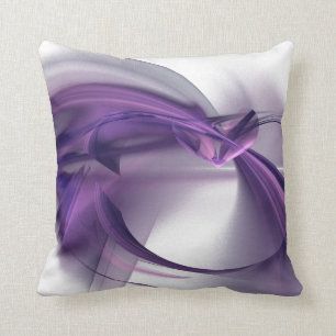 Purple Heart Fractal Pillow
