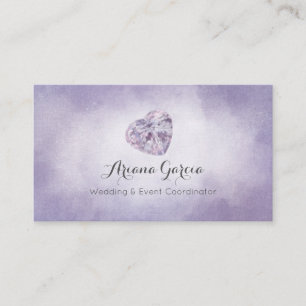 Purple Heart Gemstone Jewellery Business Card