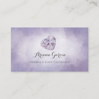 Purple Heart Gemstone Jewellery Business Card