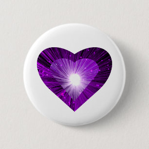 Purple Heart 'Heart' button white