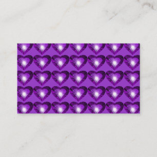Purple Heart 'hearts' business card purple