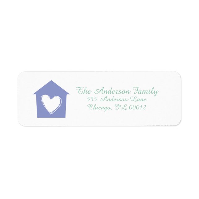 Purple Heart House Custom Address Labels (Front)