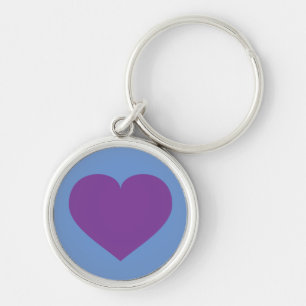Purple heart keychain