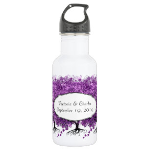 Purple Heart Leaf Tree Wedding 532 Ml Water Bottle