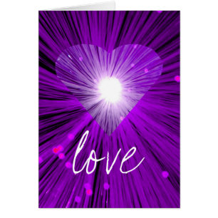 Purple Heart 'Love' greetings card