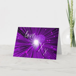 Purple Heart 'love & kisses' Valentine's Day card