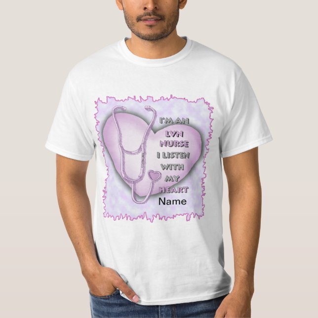Purple Heart LVN Nurse T-Shirt (Front)