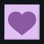 Purple heart magnet<br><div class="desc">This magnet features a shapely purple heart on a lavender background. Click "Customise it!" to re-size/re-position purple heart image, change background colour, and/or add personalised text. Choose font style, colour, and size. A purple heart magnet is a great engagement, wedding, anniversary or valentine's party favour or save-the-date.</div>