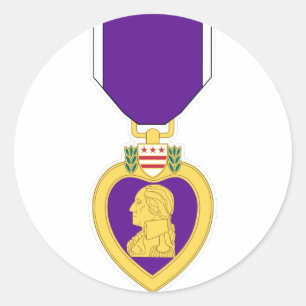 Purple Heart Medal Classic Round Sticker