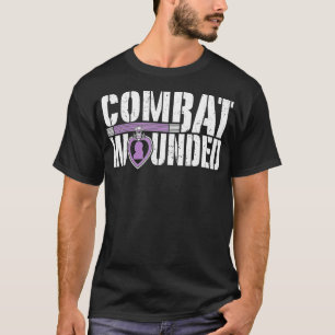 Purple Heart Military Veteran Combat Wounded Sol T-Shirt