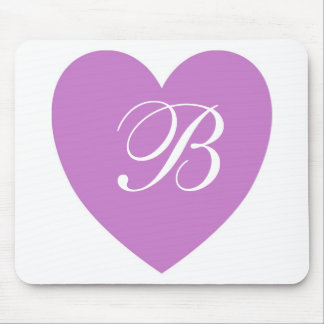 Purple Heart Monogram Mousepad