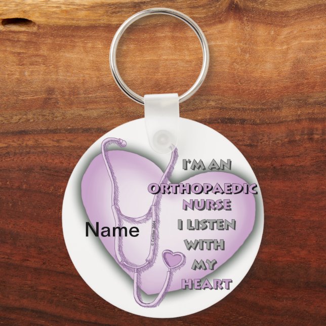 Purple Heart Orthopaedic Nurse Key Ring (Front)