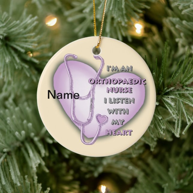 Purple Heart Orthopedic Nurse Ceramic Tree Decoration (Tree)