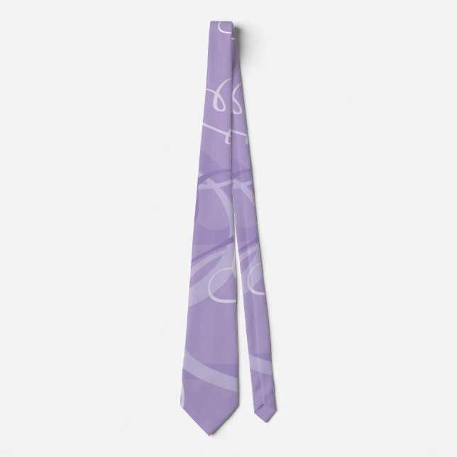 Purple heart pattern tie (Front)