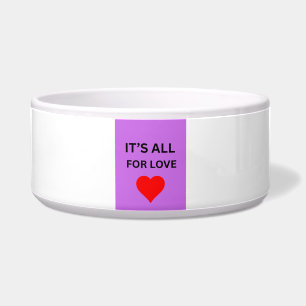 purple heart pet bowl