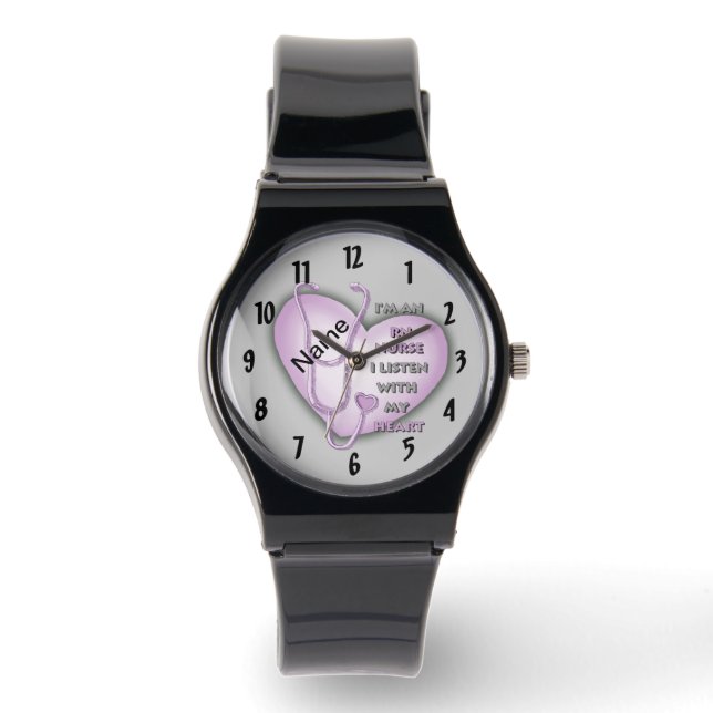 Purple Heart RN Nurse Watch (Front)