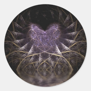 Purple Heart Round Stickers