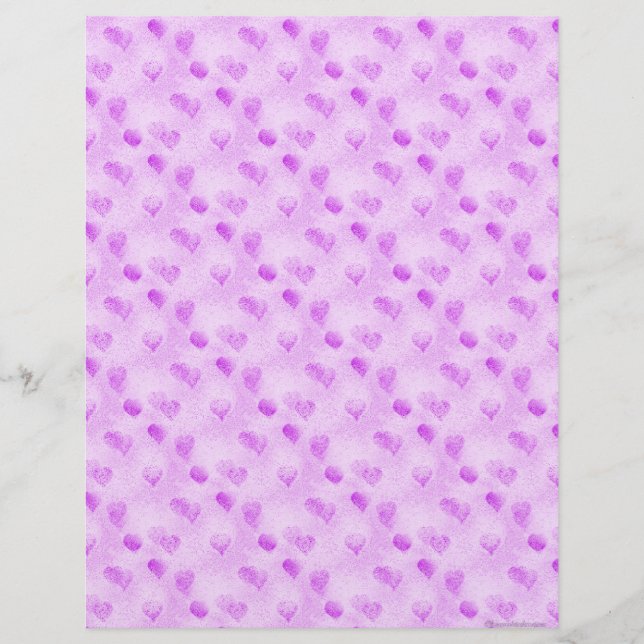 Purple Heart Scrapbook Paper (Front)