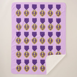 PURPLE HEART SHERPA BLANKET