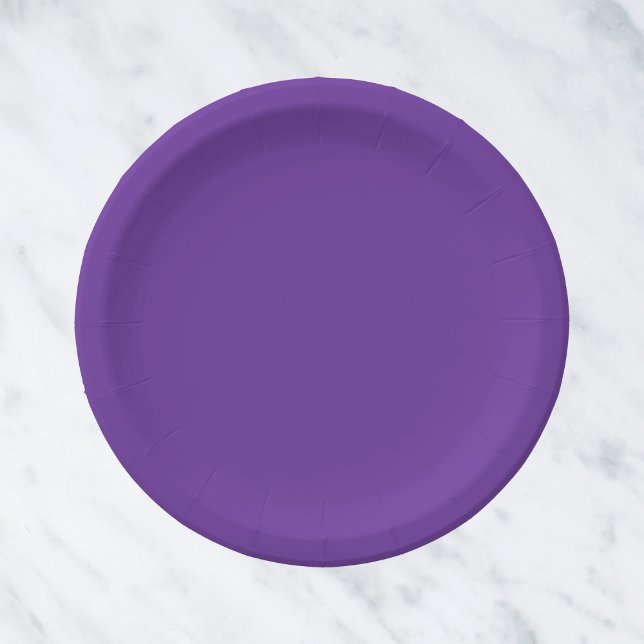 Purple Heart Solid Colour Paper Plate (Creator Uploaded)