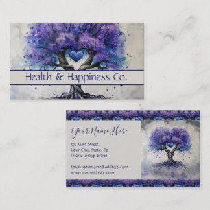 Purple Heart Tree of Life Business Card