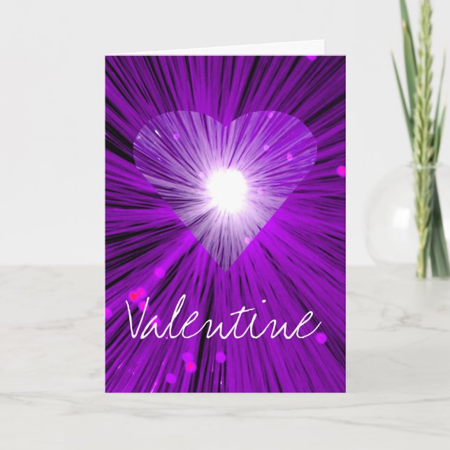 Purple Heart 'Valentine...be mine' greetings card (Front)