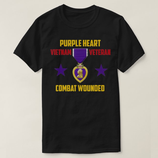 Purple Heart Vietnam Veteran (1)  T-Shirt (Design Front)