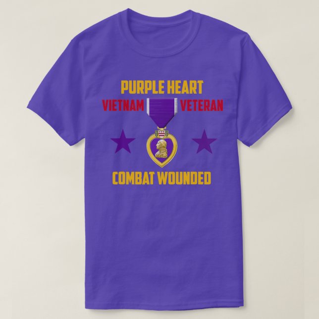 Purple Heart Vietnam Veteran Freedom  T-Shirt (Design Front)