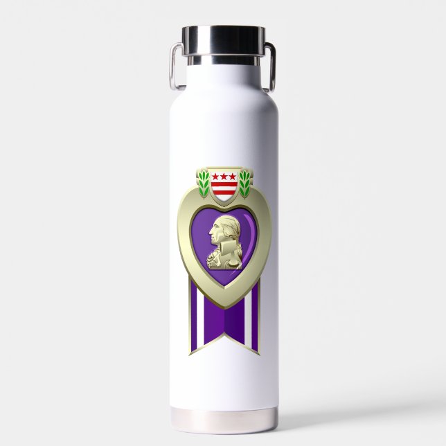 Purple Heart Water Bottle (Front)
