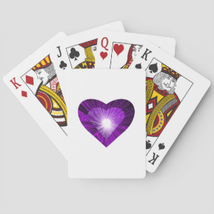 Purple Heart White playing cards