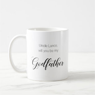 Purple Heart Will You Be My Godfather Proposal Coffee Mug