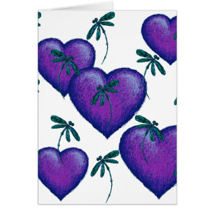 Purple Hearts and Dragonflies