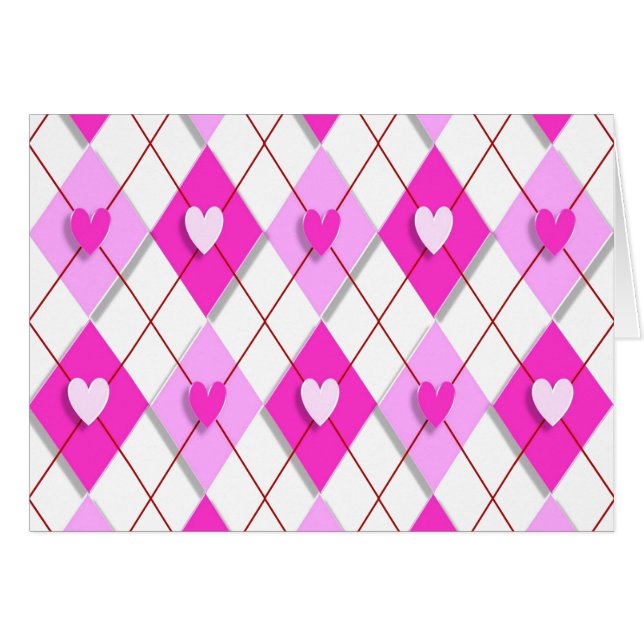 Purple Hearts Argyle (Front Horizontal)