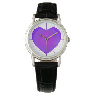 Purple hearts beating B&W Watch