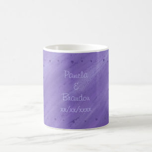 Purple Hearts Blended Purple Personalised Mugs