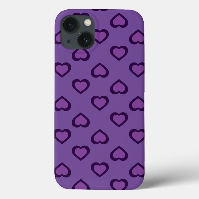 Purple Hearts Case-Mate iPhone Case (Back)