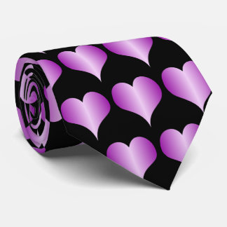 Purple Hearts Design Tie