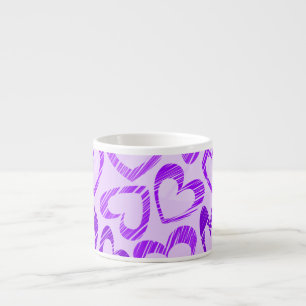 Purple hearts Espresso Mug