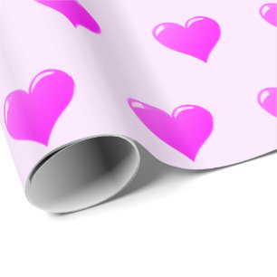 Purple Hearts Gift Wrapping Paper