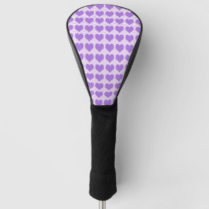 Purple Hearts Golf Head Cover