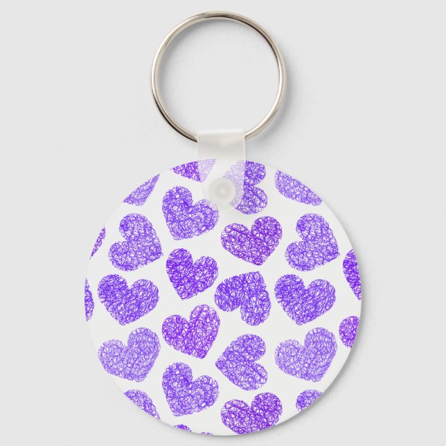Purple hearts Keychain (Front)