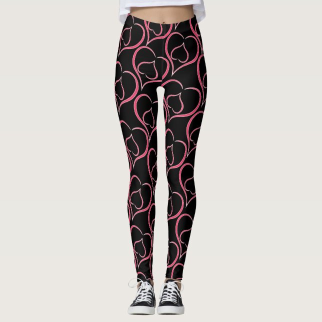 Purple Hearts Leggings (Front)