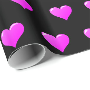 Purple Hearts - Love Wrapping Paper