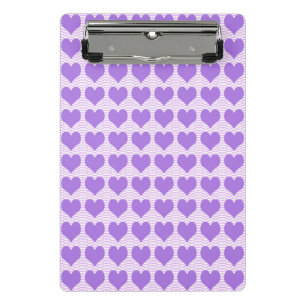 Purple Hearts Mini Clipboard
